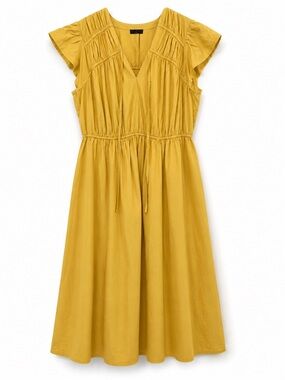 Lane Bryant Mustard Yellow Flutter Sleeve Midi Dress NWT Size 18